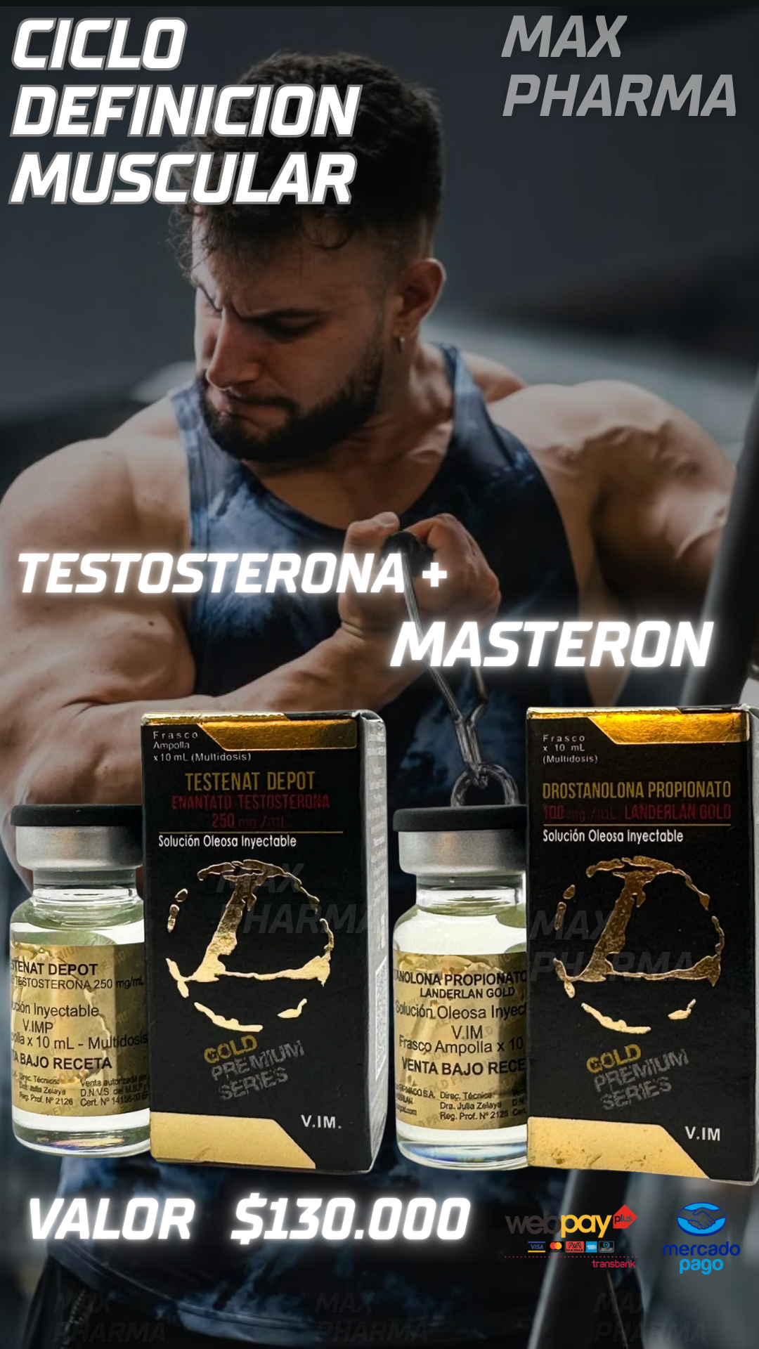 Ciclo volumen magro testo + Masteron